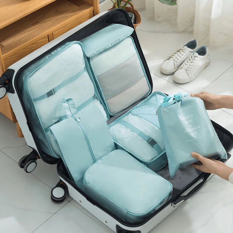 Kit 7 Bolsas Organizadoras para Valija de Viaje (PAGÁ 4 LLEVÁ 7)