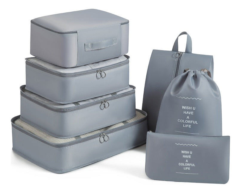 Kit 7 Bolsas Organizadoras para Valija de Viaje (PAGÁ 4 LLEVÁ 7)