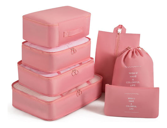 Kit 7 Bolsas Organizadoras para Valija de Viaje (PAGÁ 4 LLEVÁ 7)