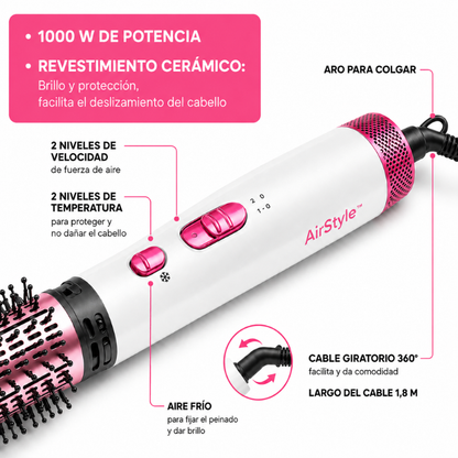 AirStyle™ – Cepillo Modelador 5 en 1